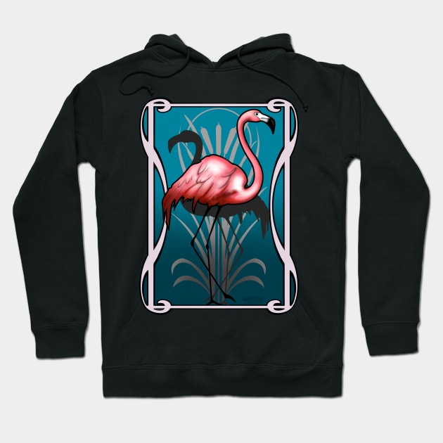 Flamingo Nouveau Hoodie by MetroInk